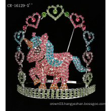 Colorful Heart Unicorn Animals Pageant Crown